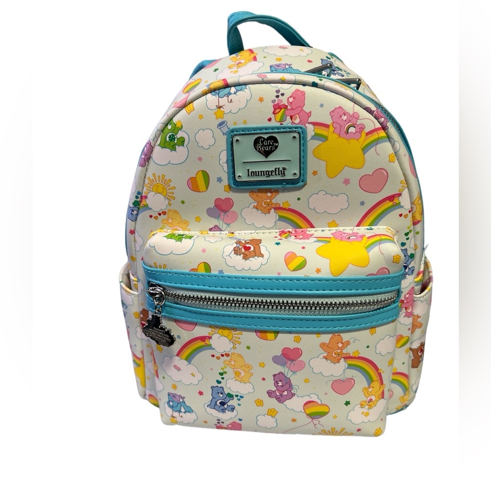 Loungefly NWT CareBears 40th Anniversary edition mini backpack. All over pattern